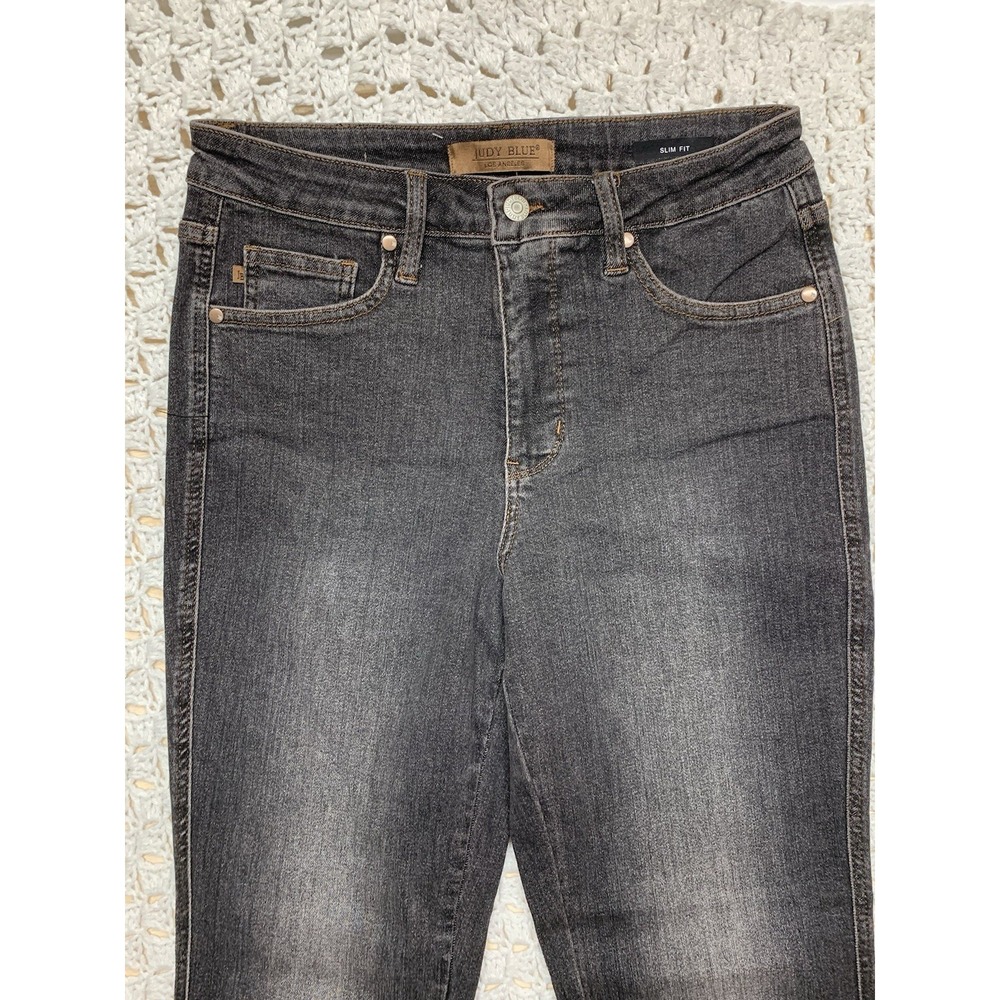Judy Blue Jeans Womens Sz 9/29 Black Stretch High Rise Skinny Slim Fit JB88902 - Picture 2 of 10